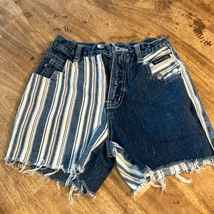 Western ethics brand striped shorts